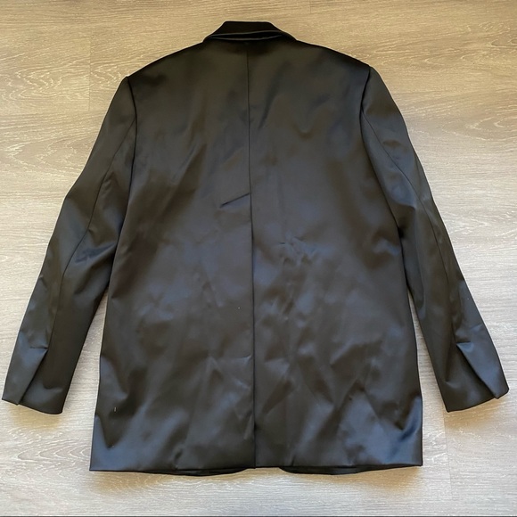 Zara Limited Edition Satin Blazer - Black - Picture 9 of 12